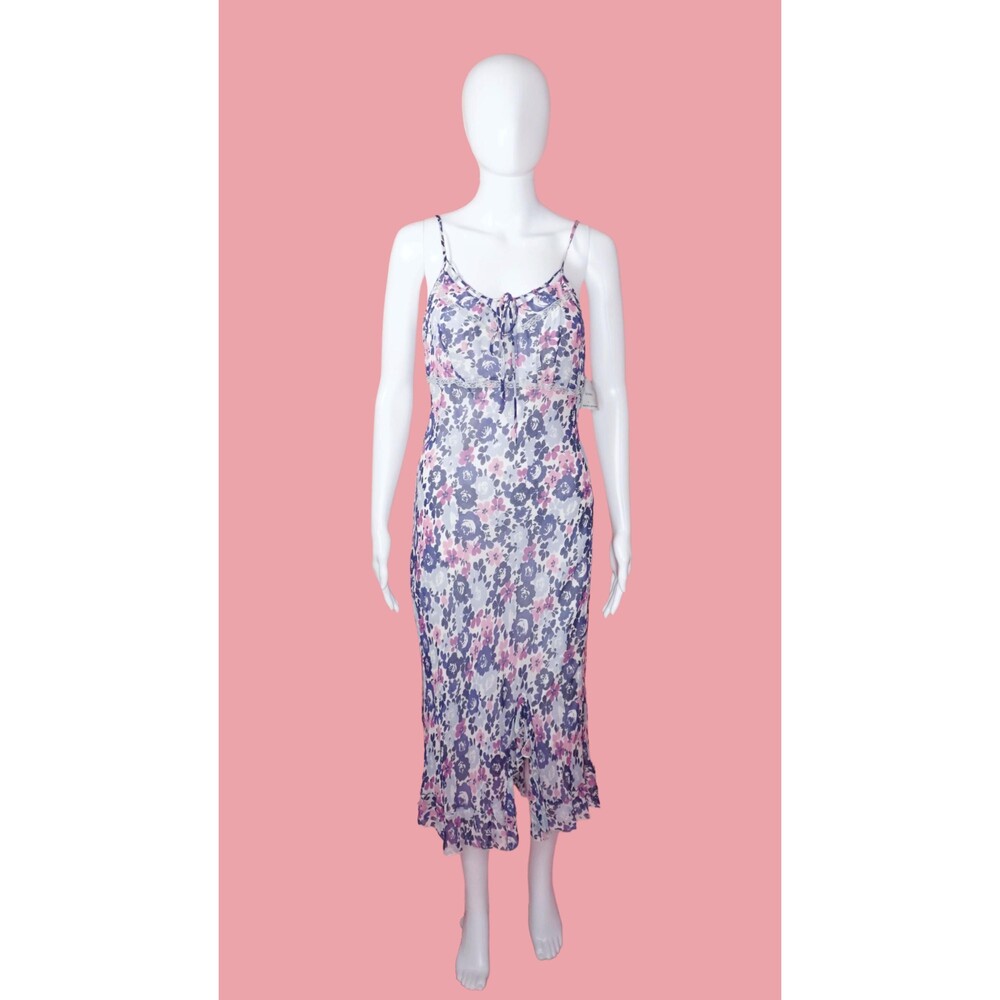 Y2K. 2000s. NWT ANGIE Ruffle Trim ASYMMETRICAL Sleeveless Slip Style Dress. S-M